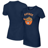 Houston Astros Tiny Turnip Women's Nacho Helmet T-Shirt Navy