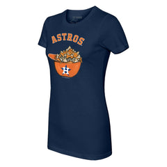 Houston Astros Tiny Turnip Women's Nacho Helmet T-Shirt Navy