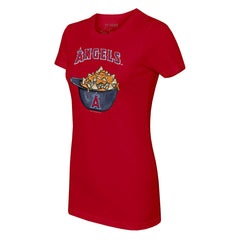 Los Angeles Angels Tiny Turnip Women's Nacho Helmet T-Shirt Red