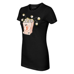San Francisco Giants Tiny Turnip Women's Popcorn T-Shirt Black