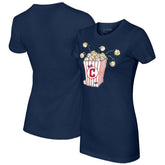 Cleveland Guardians Tiny Turnip Women's Popcorn T-Shirt Navy