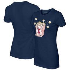 Cleveland Guardians Tiny Turnip Women's Popcorn T-Shirt Navy