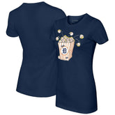 Detroit Tigers Tiny Turnip Women's Popcorn T-Shirt Navy