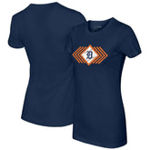 Detroit Tigers Tiny Turnip Women's Prism Arrows T-Shirt Navy