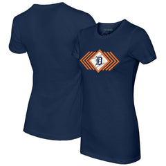 Detroit Tigers Tiny Turnip Women's Prism Arrows T-Shirt Navy