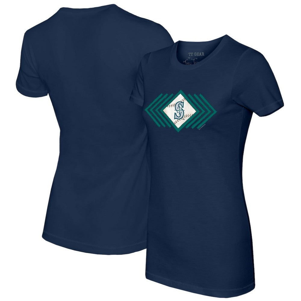 Seattle Mariners Tiny Turnip Women's Prism Arrows T-Shirt Navy