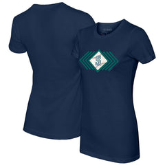 Seattle Mariners Tiny Turnip Women's Prism Arrows T-Shirt Navy