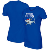 Chicago Cubs Tiny Turnip Women's Shark T-Shirt Royal