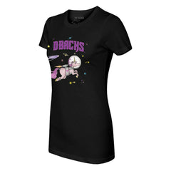 Arizona Diamondbacks Tiny Turnip Women's Space Unicorn T-Shirt Black