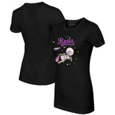 Cincinnati Reds Tiny Turnip Women's Space Unicorn T-Shirt Black