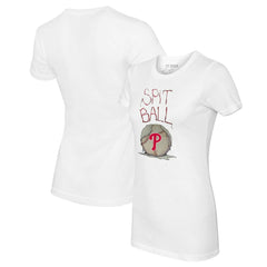 Philadelphia Phillies Tiny Turnip Women's Spit Ball T-Shirt White