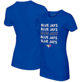 Toronto Blue Jays Tiny Turnip Women's Stacked T-Shirt Royal