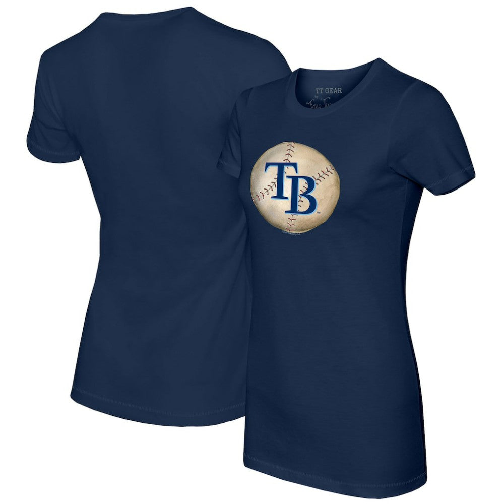 Tampa Bay Rays Tiny Turnip Women's Stitched Baseball T-Shirt Navy