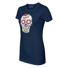 Washington Nationals Tiny Turnip Women's Sugar Skull T-Shirt Navy