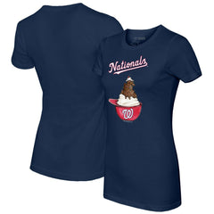 Washington Nationals Tiny Turnip Women's Sundae Helmet T-Shirt Navy