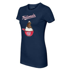 Washington Nationals Tiny Turnip Women's Sundae Helmet T-Shirt Navy