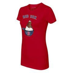 Boston Red Sox Tiny Turnip Women's Sundae Helmet T-Shirt Red