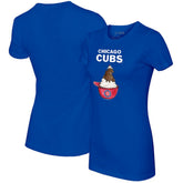 Chicago Cubs Tiny Turnip Women's Sundae Helmet T-Shirt Royal