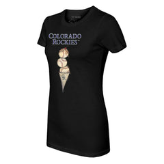Colorado Rockies Tiny Turnip Women's Triple Scoop T-Shirt Black