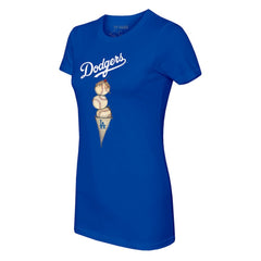 Los Angeles Dodgers Tiny Turnip Women's Triple Scoop T-Shirt Royal