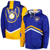 Milwaukee Brewers Undeniable Full-Zip Hoodie Windbreaker Jacket Royal