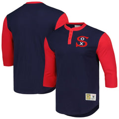 Chicago White Sox Cooperstown Collection Legendary Slub Henley 3/4-Sleeve T-Shirt Navy