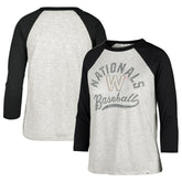Washington Nationals Women's City Connect Retro Daze Ava Raglan 3/4-Sleeve T-Shirt Gray