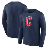 Cleveland Guardians Official Wordmark Long Sleeve T-Shirt Navy