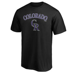 Colorado Rockies Team Lock Up Wordmark T-Shirt Black