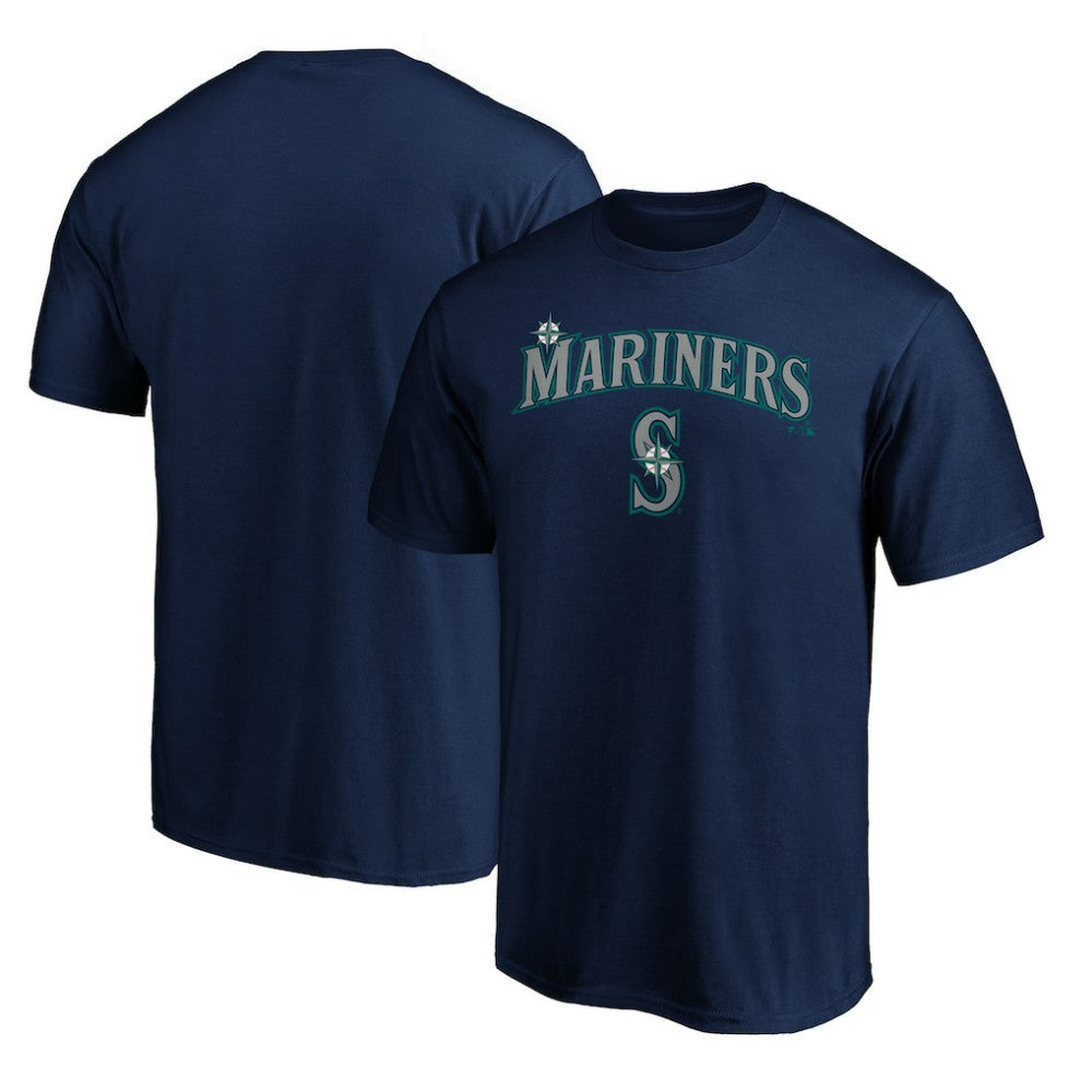 Seattle Mariners Team Lock Up Wordmark T-Shirt Navy