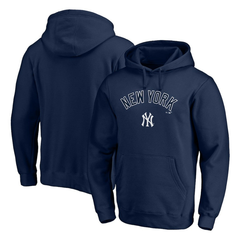 New York Yankees Team Lock Up Wordmark Pullover Hoodie Navy