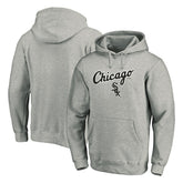 Chicago White Sox Team Lock Up Wordmark Pullover Hoodie Gray