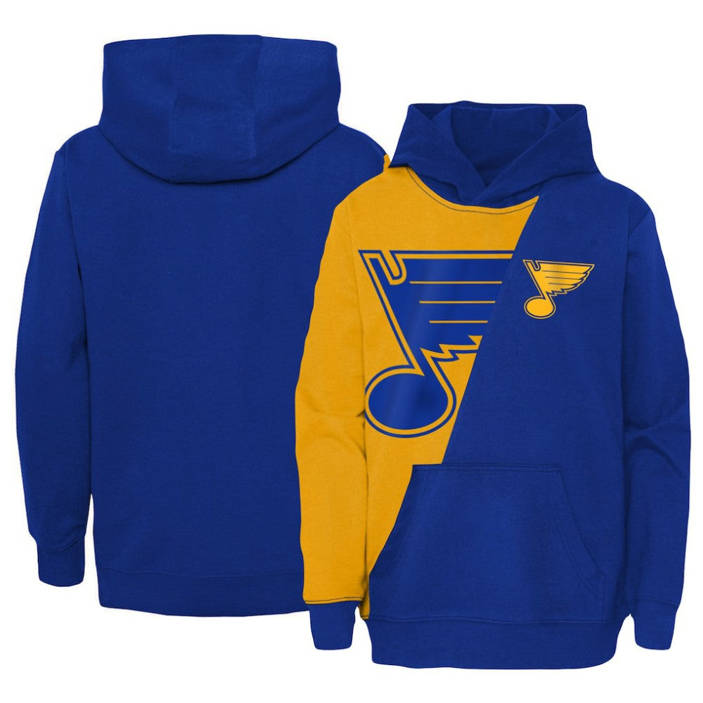 St. Louis Blues Youth Unrivaled Pullover Hoodie - Gold/Blue Hoodies