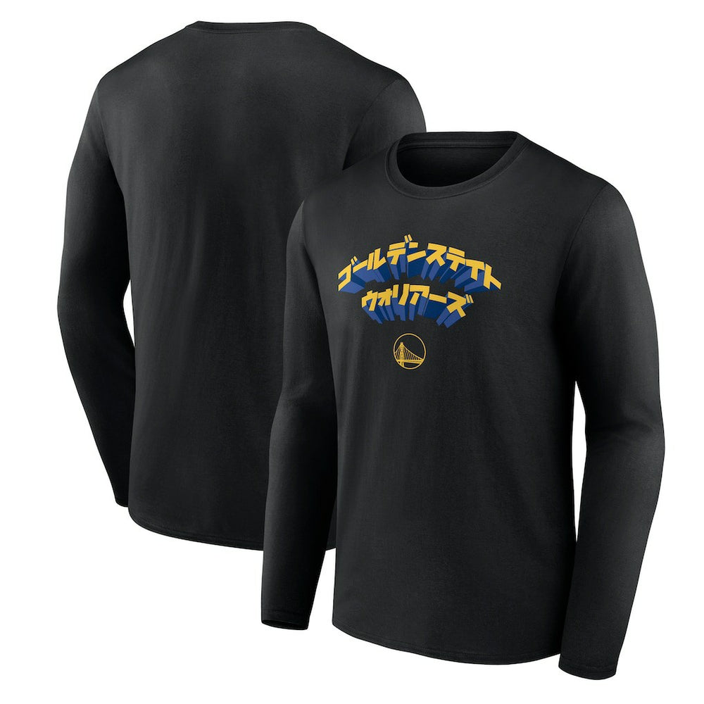 Golden State Warriors Japanese Heritage Long Sleeve T-Shirt sale - Black sale