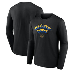 Golden State Warriors Japanese Heritage Long Sleeve T-Shirt sale - Black sale