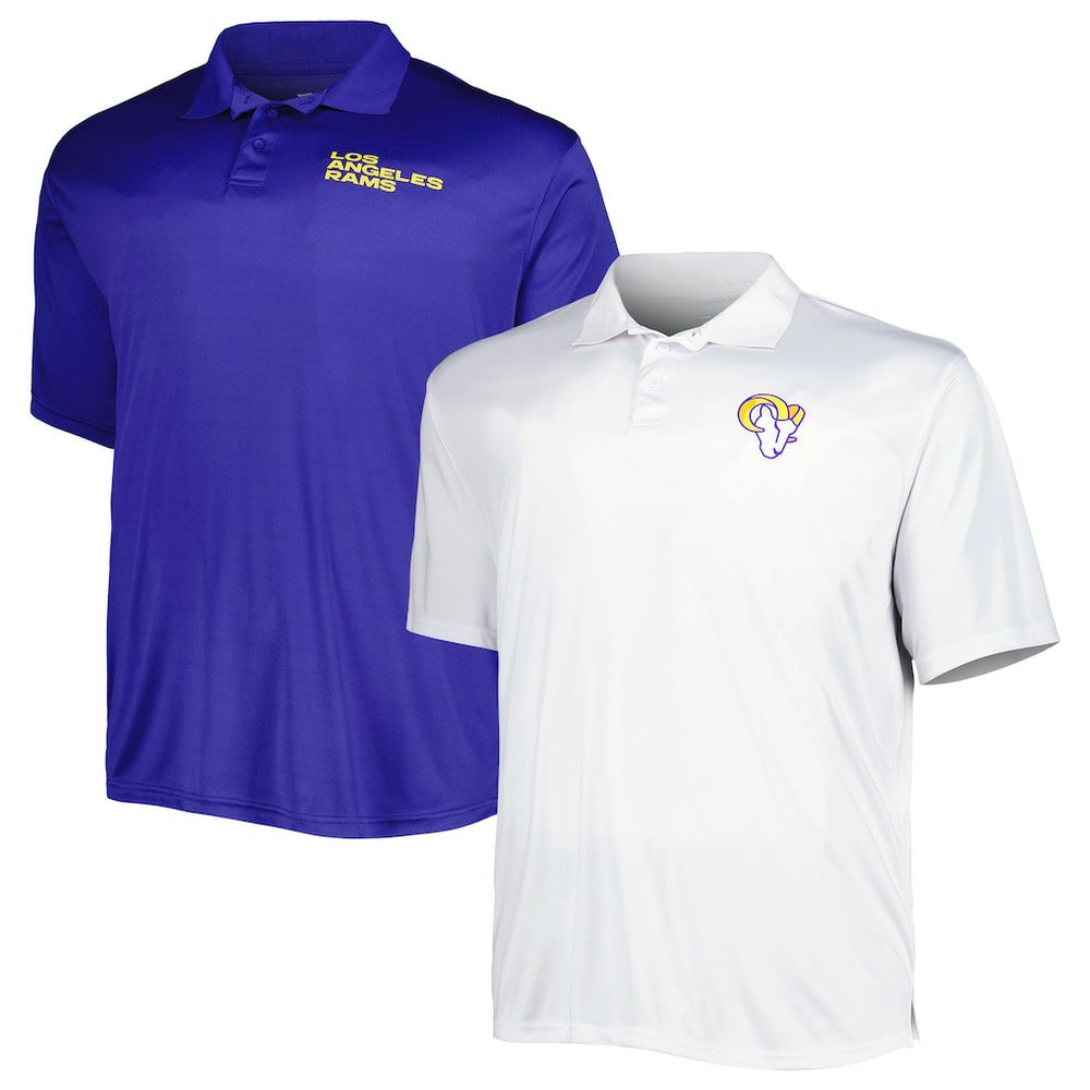 Los Angeles Rams Solid Two-Pack Polo Set - Royal/White sale