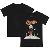 Baltimore Orioles Tiny Turnip Youth Astronaut T-Shirt Black