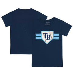 Tampa Bay Rays Tiny Turnip Youth Base Stripe T-Shirt Navy