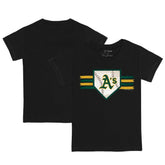 Athletics Tiny Turnip Youth Base Stripe T-Shirt Black