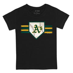 Athletics Tiny Turnip Youth Base Stripe T-Shirt Black