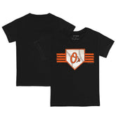 Baltimore Orioles Tiny Turnip Youth Base Stripe T-Shirt Black
