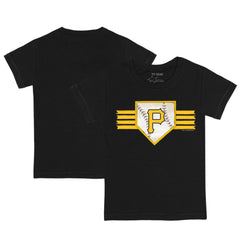 Pittsburgh Pirates Tiny Turnip Youth Base Stripe T-Shirt Black