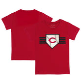 Cincinnati Reds Tiny Turnip Youth Base Stripe T-Shirt Red