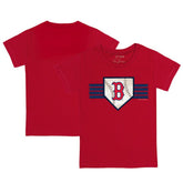 Boston Red Sox Tiny Turnip Youth Base Stripe T-Shirt Red