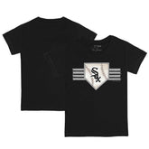 Chicago White Sox Tiny Turnip Youth Base Stripe T-Shirt Black