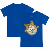 Kansas City Royals Tiny Turnip Youth Baseball Bow T-Shirt Royal