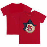 St. Louis Cardinals Tiny Turnip Youth Baseball Bow T-Shirt Red