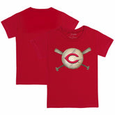 Cincinnati Reds Tiny Turnip Youth Baseball Cross Bats T-Shirt Red