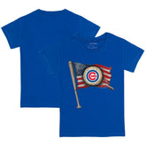 Chicago Cubs Tiny Turnip Youth Baseball Flag T-Shirt Royal