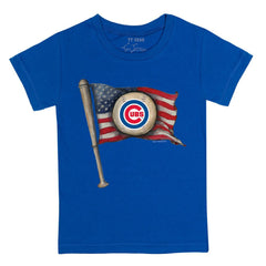Chicago Cubs Tiny Turnip Youth Baseball Flag T-Shirt Royal